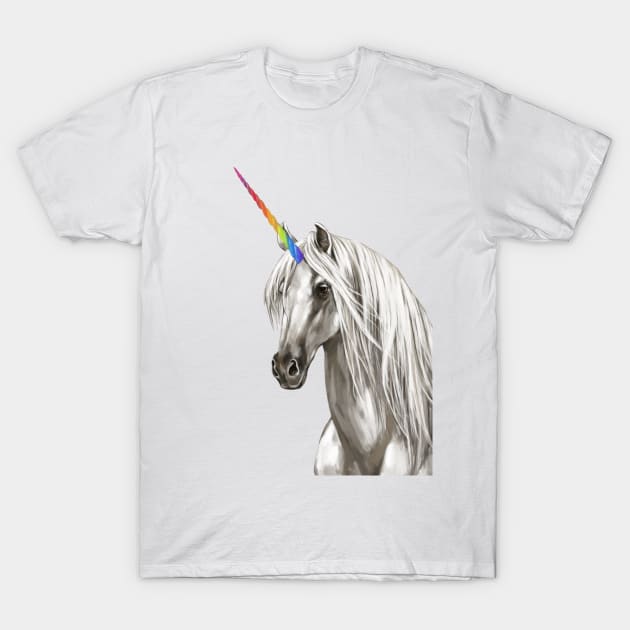 Unicorn in Black T-Shirt by bignosework